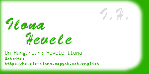 ilona hevele business card